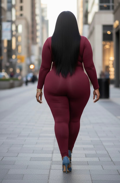 Bordeaux BodySculpt Catsuit – Burgundy