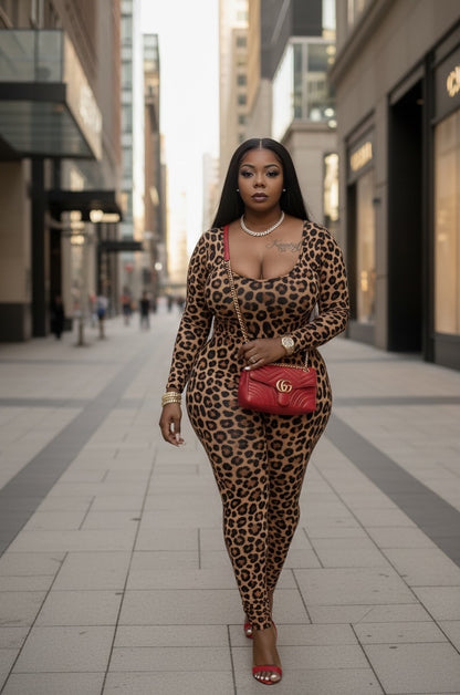 Wild Empress Catsuit – Leopard Print