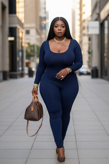 Midnight Sapphire Catsuit – Navy