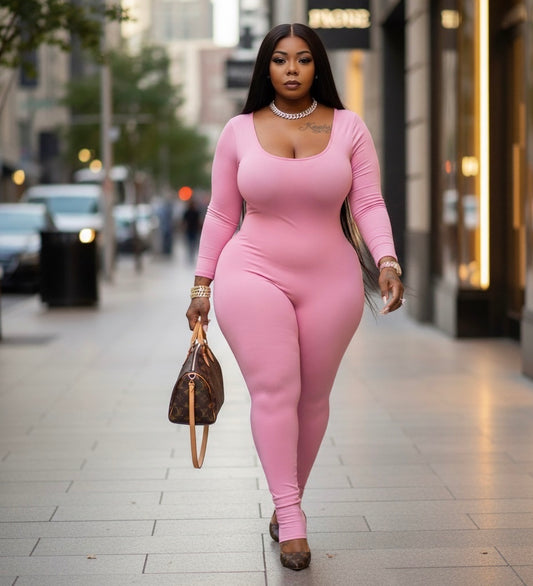 Blush Doll Catsuit – Pink