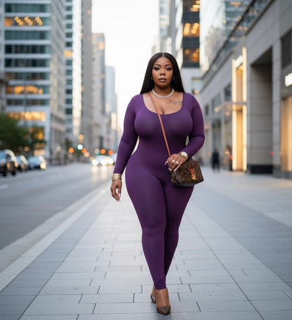 Royal Amethyst Catsuit – Purple